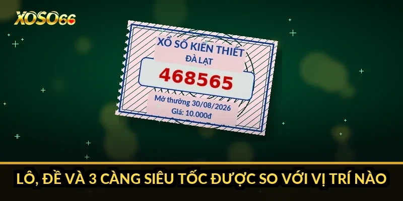 Cách chơi xổ số siêu tốc Xoso66: chu kỳ, 27 giải và lịch sử kỳ 2 Lô, đề và 3 càng siêu tốc được so với vị trí nào?